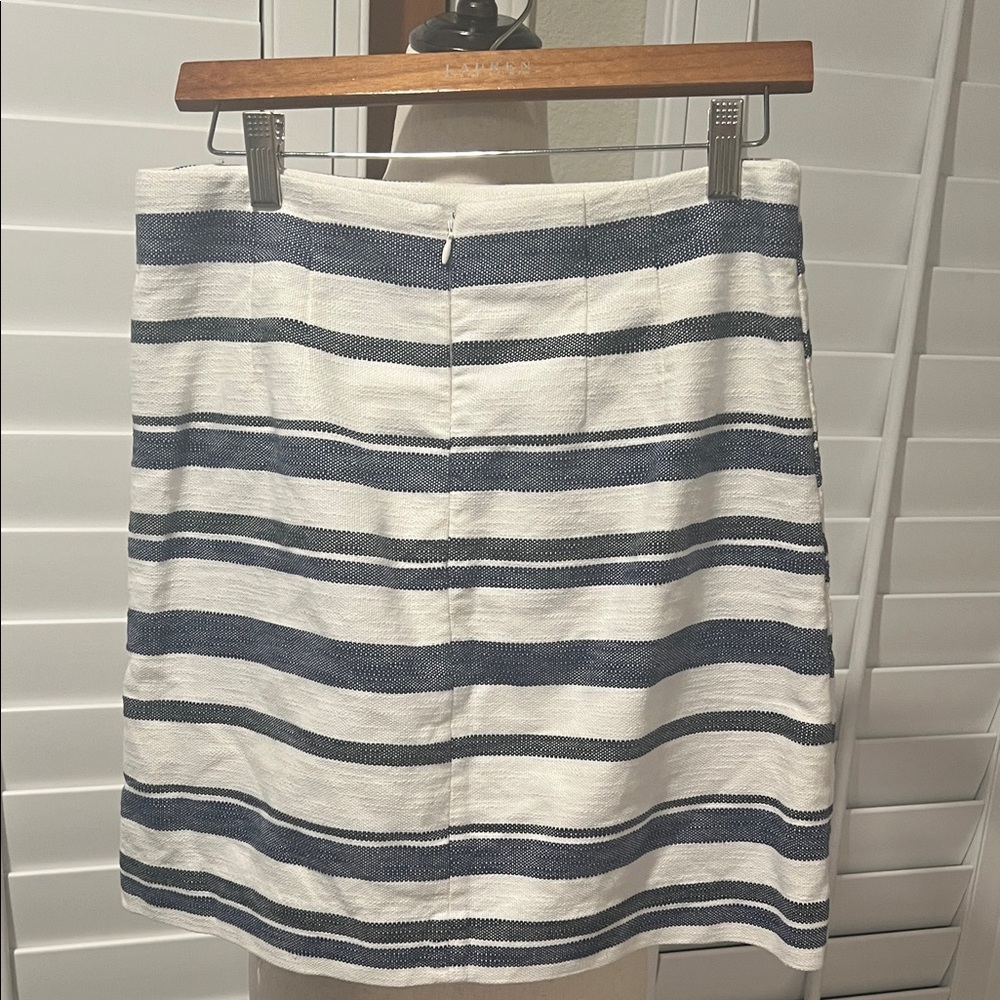 Loft Skirt Fully Lined 6 Blue & White - Picture 3 of 7